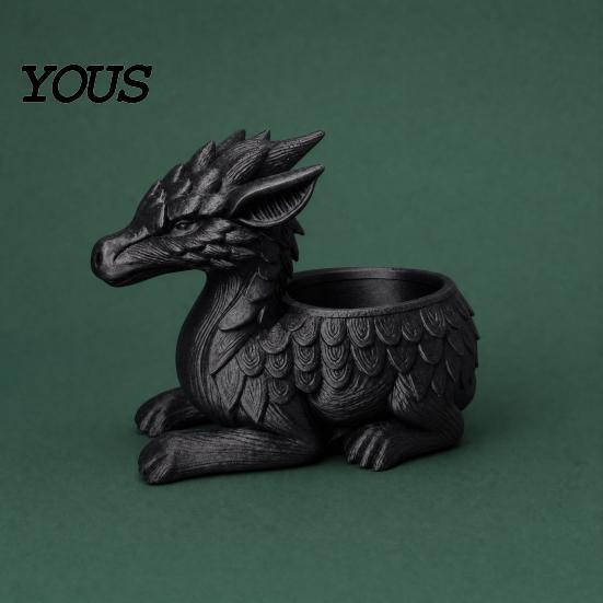 Kräuterpflanzen Topf 3D Gedruckter Drachen Pflanztopf, Mini Sukkulenten Blume Schreibtisch Innen Außen Behälter, Haus Balkon Dekoration Dekorativ