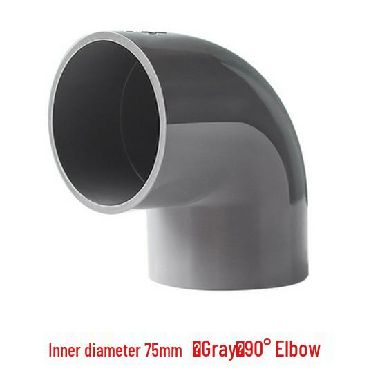 PVC 90-Degree Right Angle Elbow Water Pipe Fittings (20-75mm)