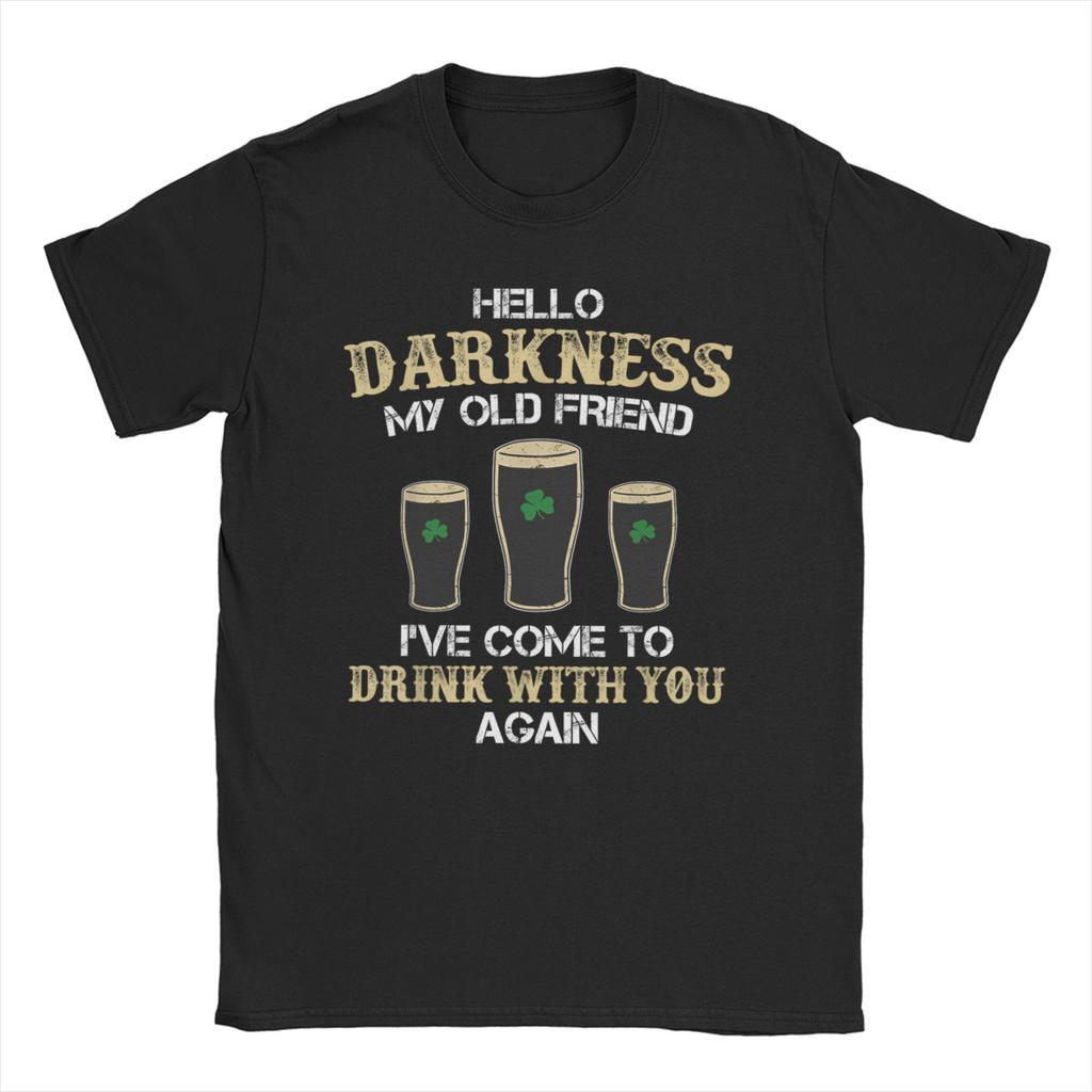 Hello Darkness My Old Friend Huntrix for Men Women T Shirts Crow Kpop Demon Hunters Novelty Tees T-Shirts Pure Cotton Clothes