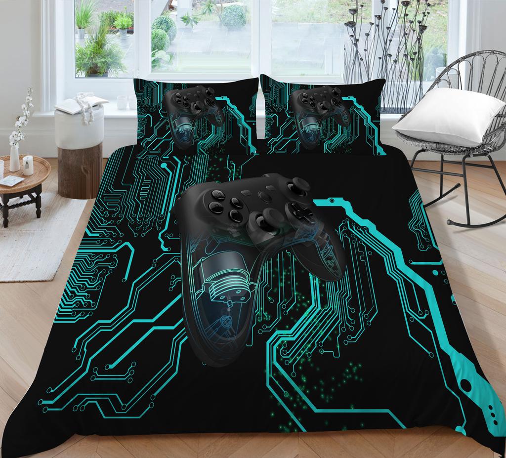 Game Mouse Zestaw pościeli domowej Poszwa na kołdrę i poszewka na poduszkę Sypialnia Pościel domowa Pełnowymiarowa zmywalna Wygodna poszewka na kołdrę Poszewka na poduszkę