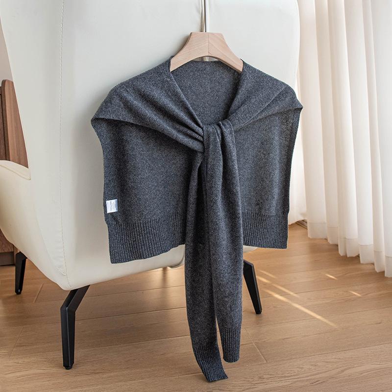 Four Seasons Cashmere Knitted Shawl Premium Sensing Shoulder and Neck Multifunctional Knotted Versatile Scarf