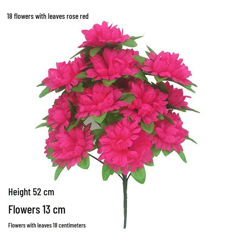Chrysanthemum Silk Flowers for Qingming Festival Grave Offerings