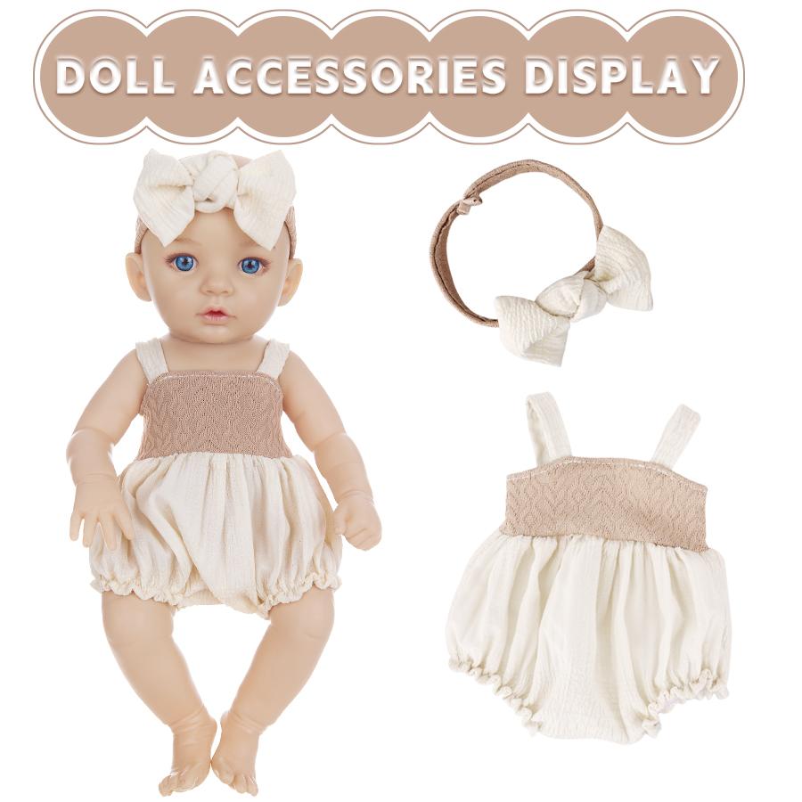 Golden Dress Doll 12 Inch 30cm Super Simulation Rebirth Doll Toy Doll Dress Up Party Soothing Doll, Christmas Gift