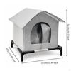 Cat House Outdoor with Raised Frame Elevated for Porch, Backyard, Cats