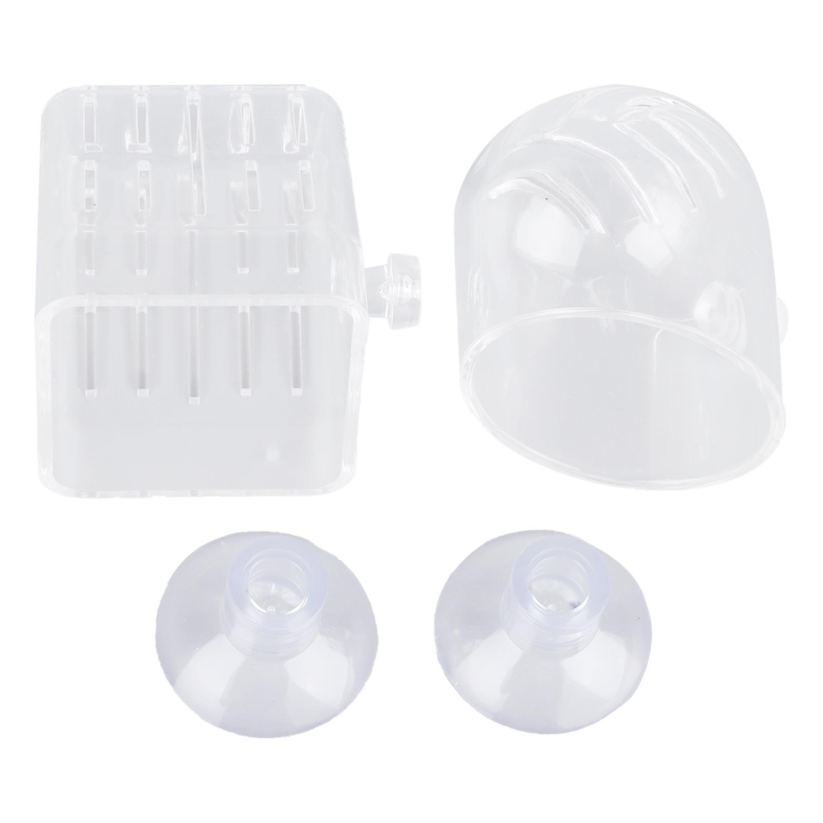 Aquarium Cone Feeder Transparent Glass Suction Fixation Fish Tank Red Worm Feeder for Aquarium Fish Tank