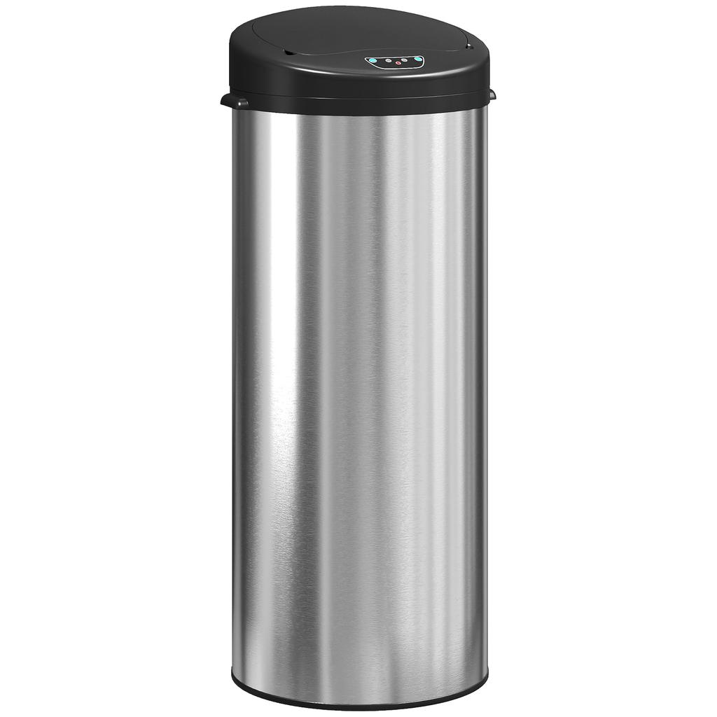 Sensor Trash Can 55L Touchless Waste Bin with Soft-Close Lid Made of Stainless Steel for Kitchen Gym