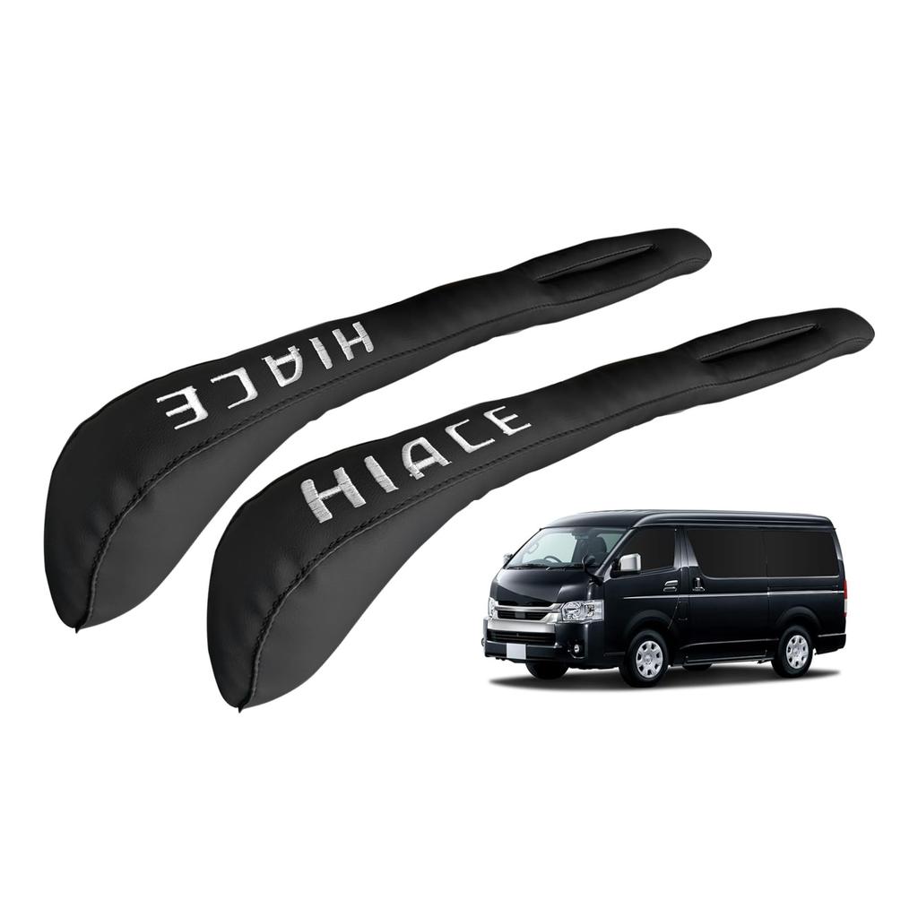 YiluGS Compatible with Toyota Hiace Embroidered Logo Symmetrical Design Gap PU Leather Seat Side Perfect Prevents Seats from Car Seat Side Interior