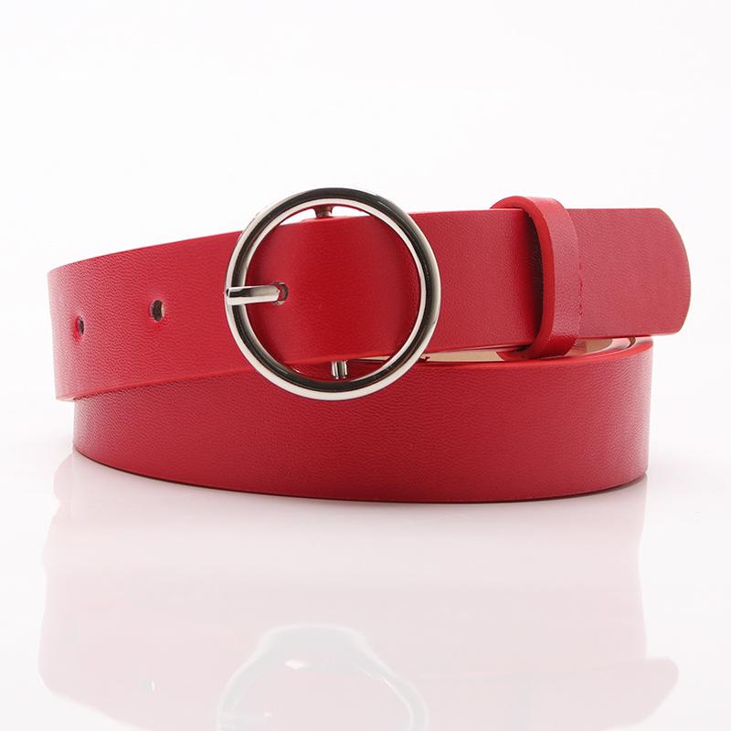 

New Round Buckle Trendy Student Decorative Belt for Women Casual and Fashionable Individual Women s Belt Length 105 Width 2.4CM