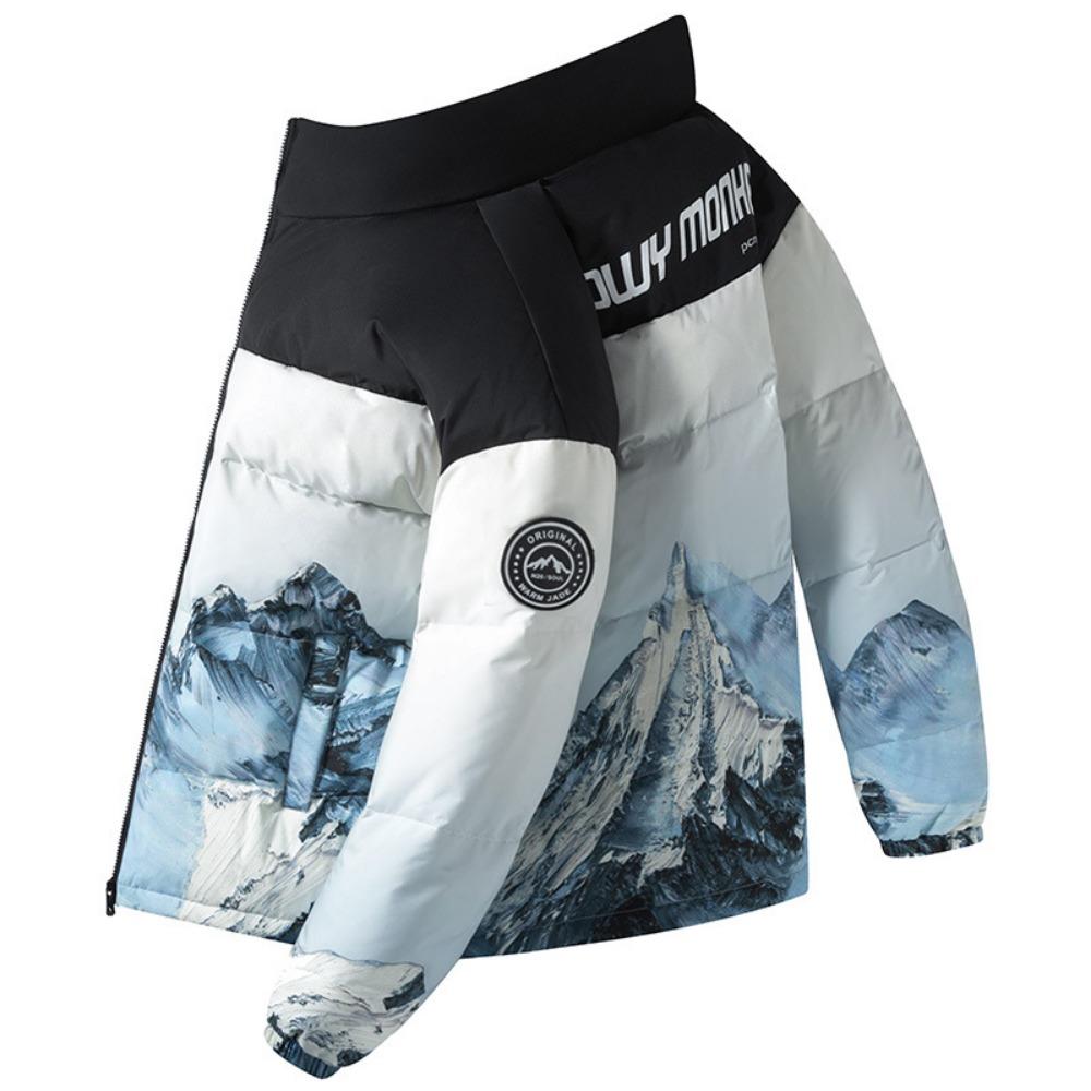 

Новая теплая и утолщенная одежда-пуховик с воротником-стойкой, модный бренд, универсальные мужские куртки 3XL