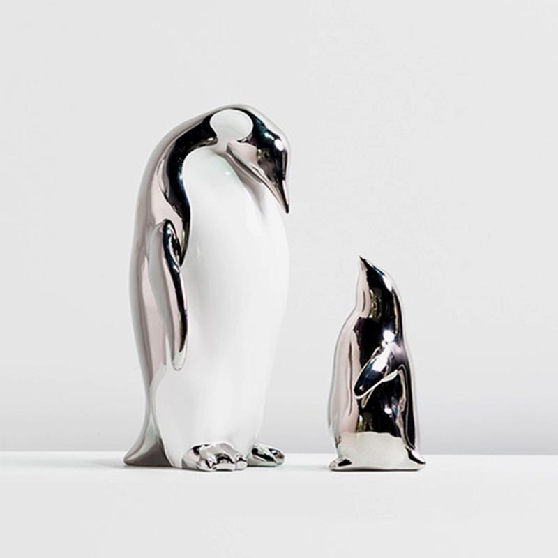 Pryskyřice Zvíře Tučňák Kreslený Roztomilý Kawaii Dekorace Dům Domov Obývací Pokoj Konferenční Stolek Stůl Kreativní Řemesla Soška Doplňky