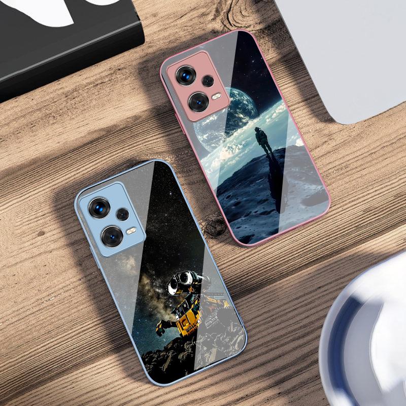 Red Moon Explorer For Xiaomi 14 Ultra 13 Lite Redmi Note 13 11 Pro 12 Plus Poco X6 3 Pro F4 6 GT Tempered Phone Case