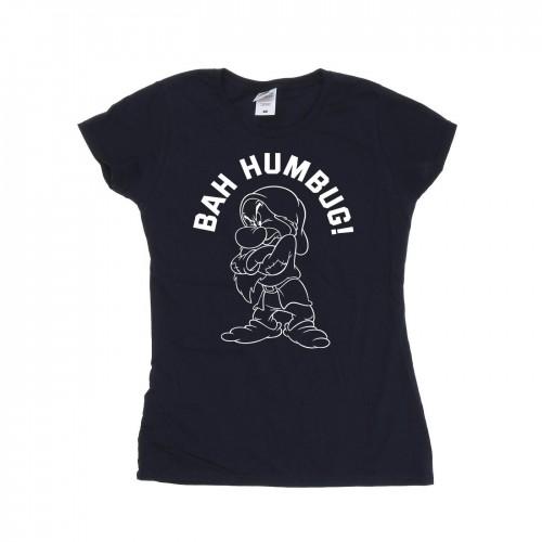 Disney Camiseta feminina/senhora branca de neve mal-humorada de algodão L
