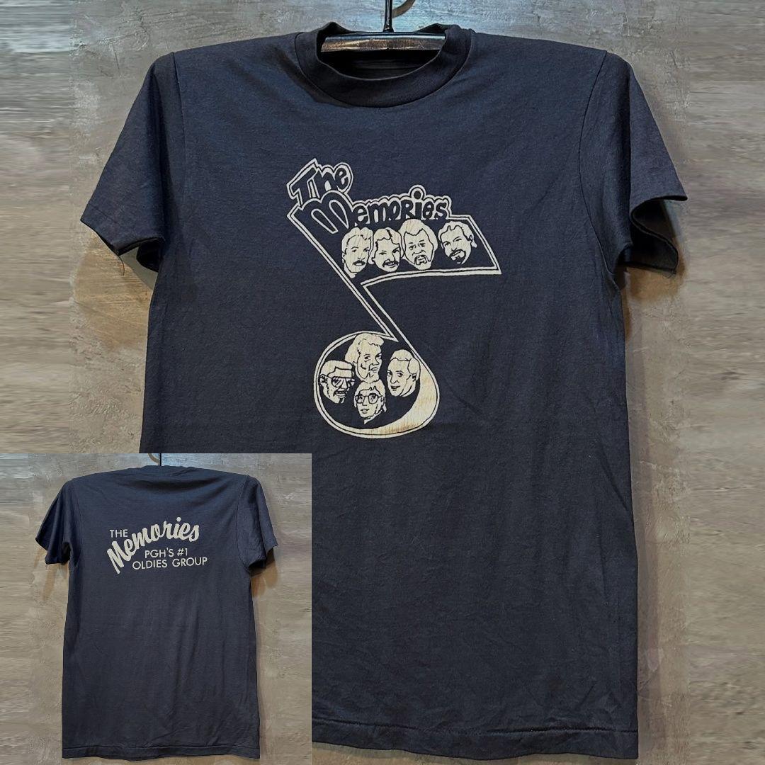 

The Memories Heavy Metal Rock Band Oldschool American Retro Short-sleeved T-shirt with A Trendy Texture 4XL