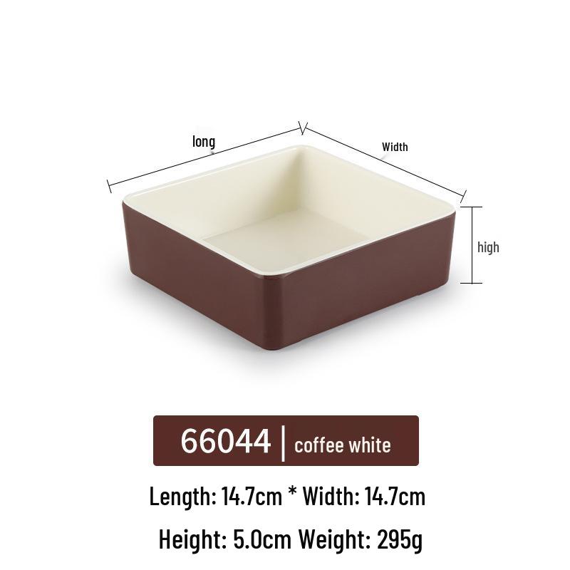 Melamine Rectangular Plate for BBQ & Side Dishes - Imitation Porcelain Tableware