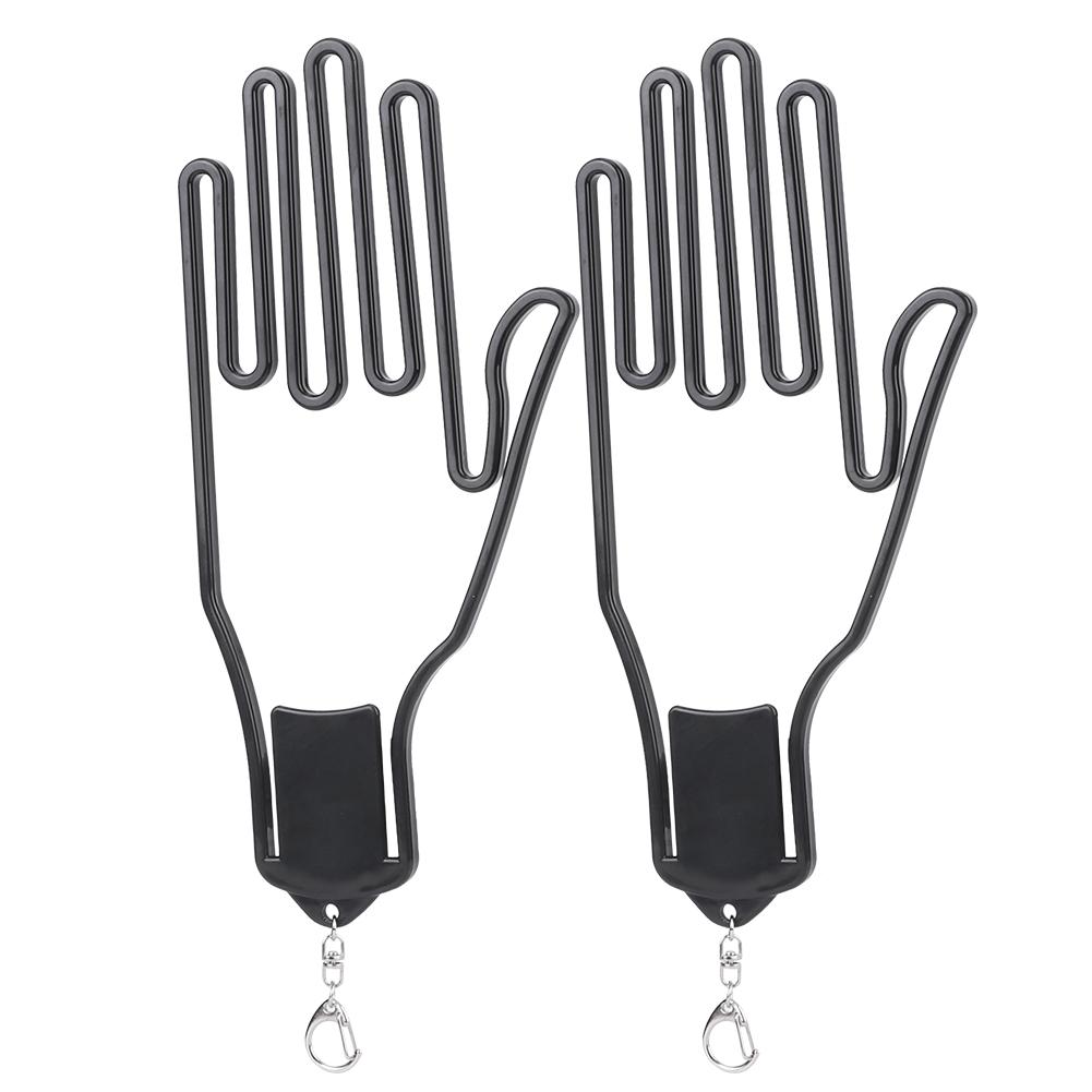 2Pcs Golf Glove Plastic Support Stretcher Bracket Rack Hanger Tool Accessory Supply Black