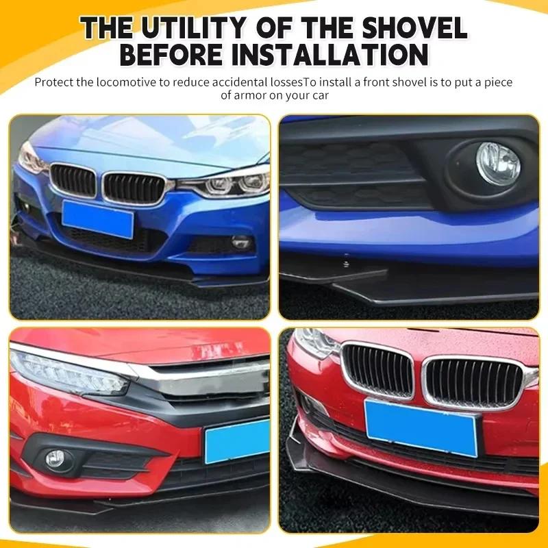 Adjustable 5Pcs Sectional Front Spoiler Lip For Citroen C4 LC B7 2004-2018 Front Bumper Splitter Car Exterior Sport Body Kit