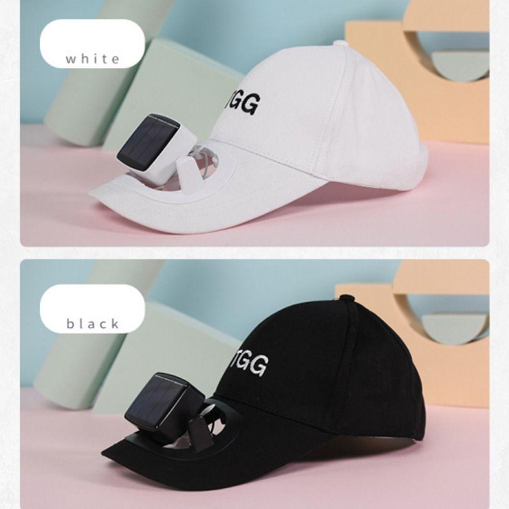 Strong Wind Solar Fan Hat USB Charging Wide Brim Baseball Cap Portable Summer Sun Cap  Camping