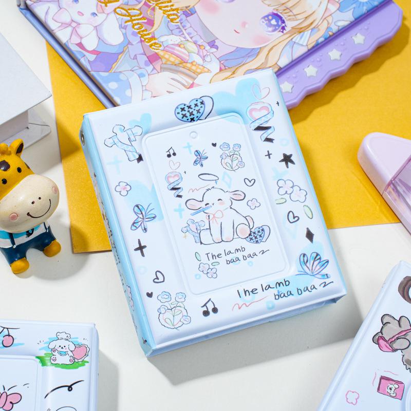 

Мультяшный 3-дюймовый альбом для фотографий и открыток, 36 карманов, мини-альбом для карточек, альбом для коллекции фотографий K-pop айдолов, держатель для хранения визиток A2