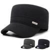 Autumn Winter Middle-Aged Hat Men's Cotton Flat Top Ear Protection Warm Baseball Cap