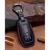 for Ford and for Lincoln Key Fob Cover Leather Car Key Chain Case Holder Compatible for Explorer Mustang Edge Fusion F150 MKZ MKC -Black