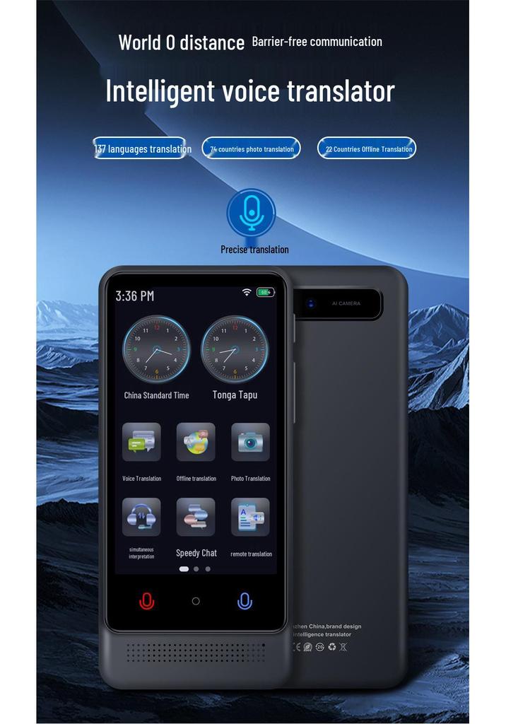 M12 Smart Voice Translator: Multilingual Tool for Learning, Travel, Trade, Dialogue, and Photography.