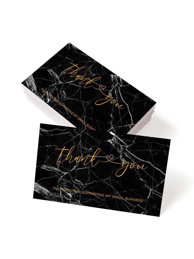 50/100pcs/pack Thank You Cards Gift Gift Holiday Greeting Cards Wedding Business Party Invitation