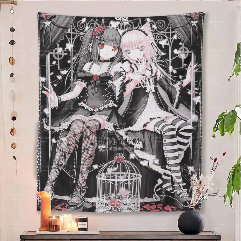 NNekopara Anime Tapestry Vertical  Wall Hanging for Dorm Bedroom Art Decor