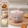 Household Dehydrator for Fruits & Vegetables: Manual Spin-Dry & Water-Draining Basket for Salads