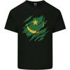 Torn Mauritania Flag Mauritanian Day Football Unisexs Light Cotton TShirt