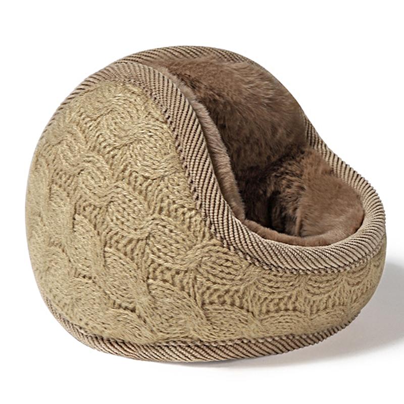 Unisex Winter Plush Earmuffs Fleece Knitted Ear Covers Fluffy Ear Protect Soft Windproof Warm