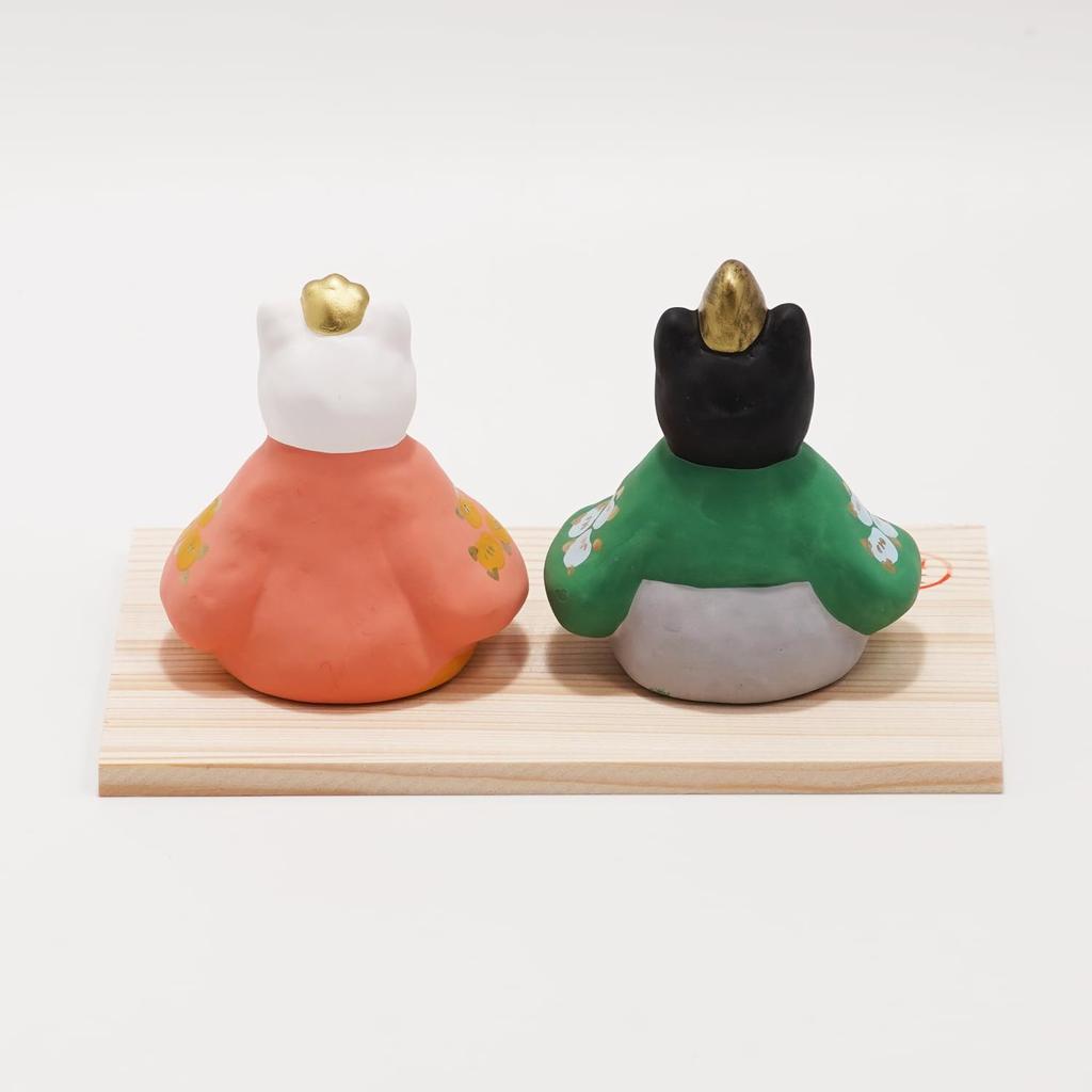 Fukubeya Hina Hina Doll by Toy Modern and perfect for celebrations and Seto-yaki Doll, Cat-Sided (Tachibana) Workshop. adorable, gifts.