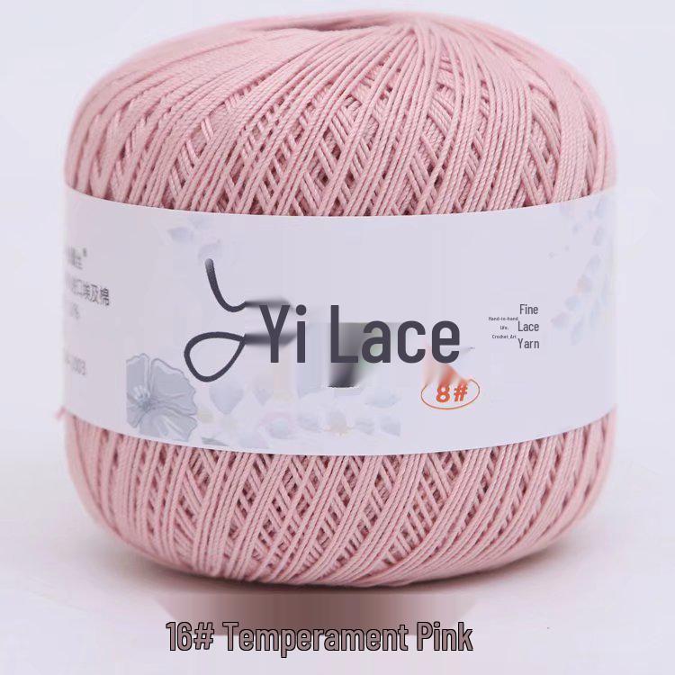 8# 100% Cotton Lace Yarn - 50g Ball, 400m, Strong Twist Crochet Thread for Hand-knitting, Flowers, Hats, and Cardigans - Free Shipping.