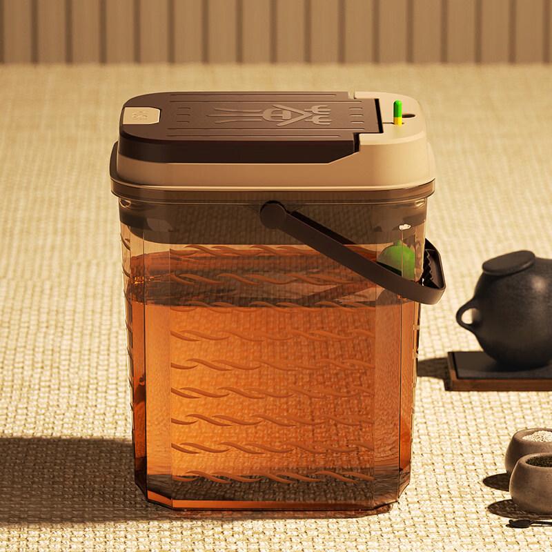 Transparent Dry-Wet Separation Tea Waste Bin