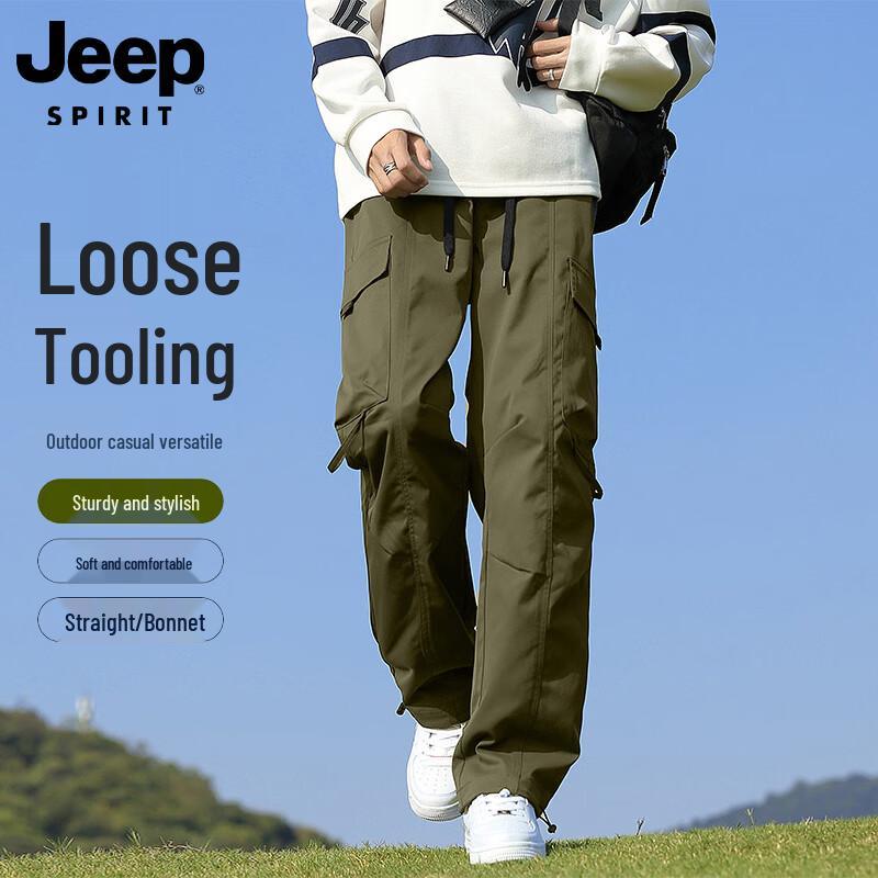 JEEP Men s American Retro Windproof Waterproof Workwear Trousers M