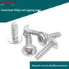 304 Stainless Steel Phillips Round Head Self-Tapping Screw with Washer, PWB Pan Head Flat Tail, PWB3*10-SS