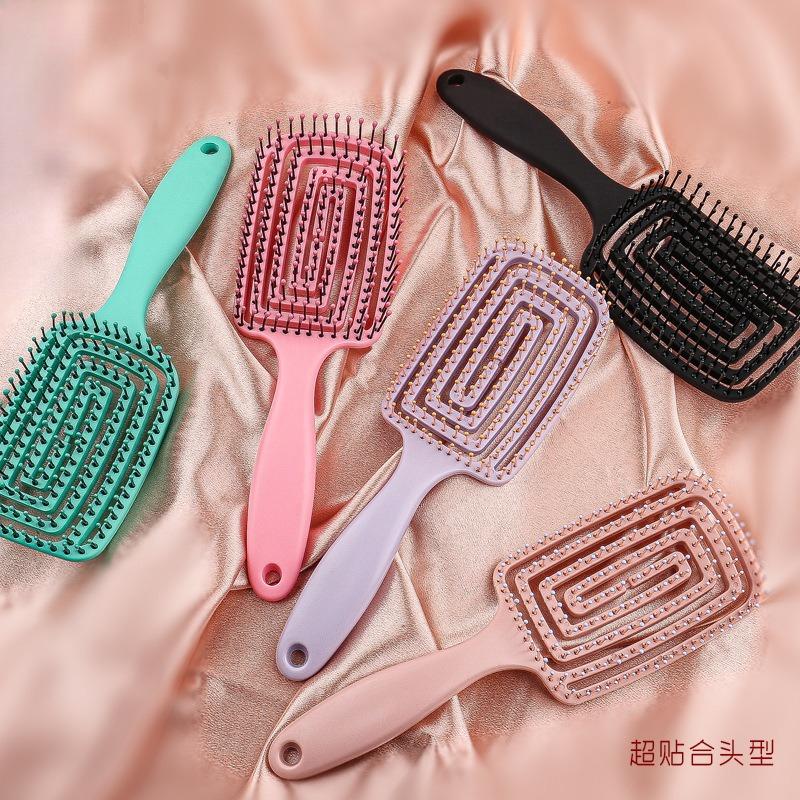 Back-shaped Mosquito Coil TT Comb Hair Styling Set, Straight Hair, Eight-claw Ribs Comb, Hollow Massage Comb
