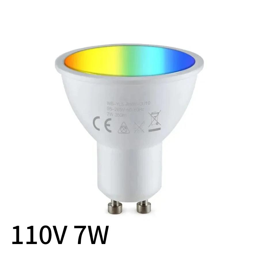 Tuya Wifi Smart Led Light Bulbs 220V 110V GU10 Smart Home RGB CW Spotlights Smart Life App Voice Control With Alexa Google Home