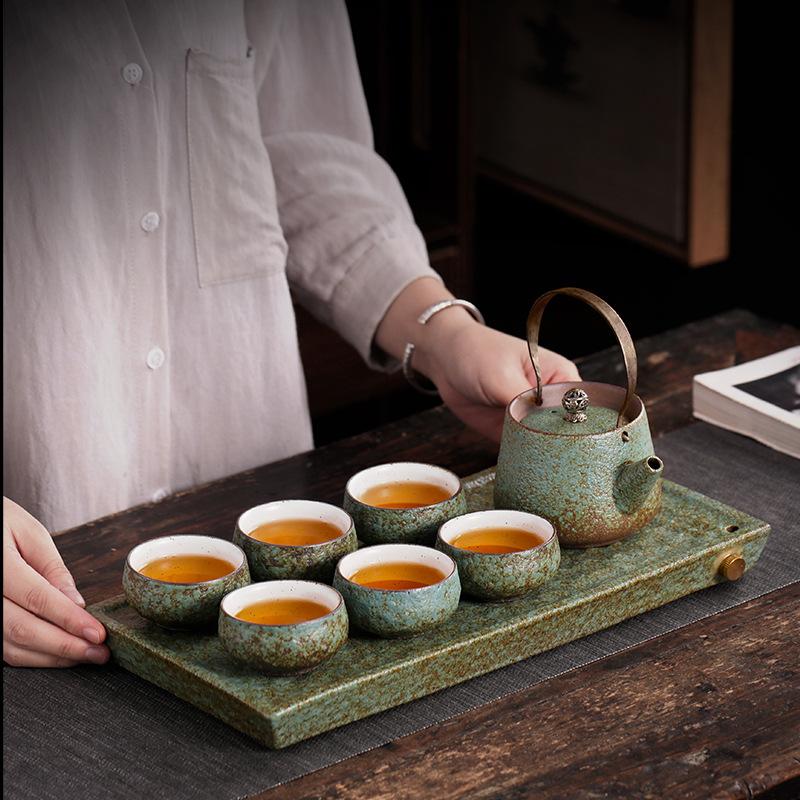 Antique Ceramic Tea Pot Coffee Teapot and Cup Set Heated Kettle Kettle Coffeeware Teaware Teapots Gaiwan Teeware Teware Samovar