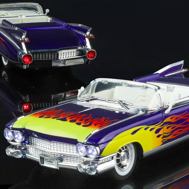 1:24 Eldorado Big Rocket Convertible Alloy Diecast Model Car Sound & Light Classic Collectibles Birthday Gifts