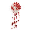 Multi-layer Dark Pearl & Rose Tassel Choker Necklace for Halloween