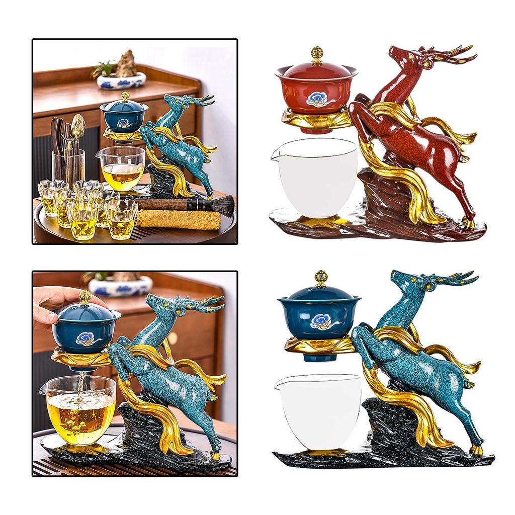 Utsökt Glas Tekanna med Sil Hällkanna Tekopp Ren Dekoration Prydnad