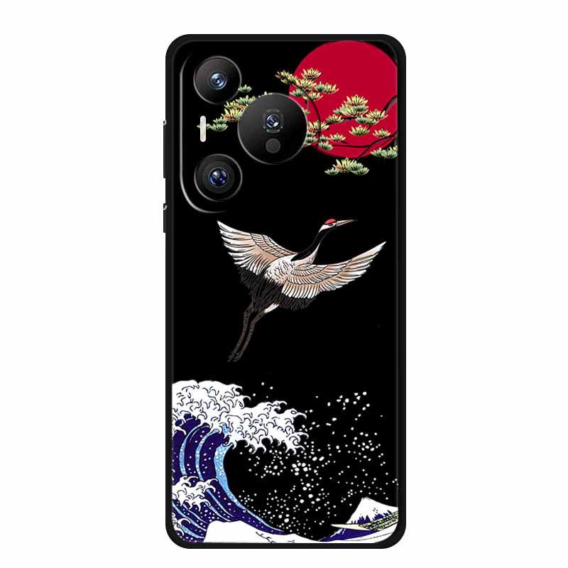 Huawei Pura 70 Pro Retro Embossed Texture Phone Case - Soft Color Painting Style