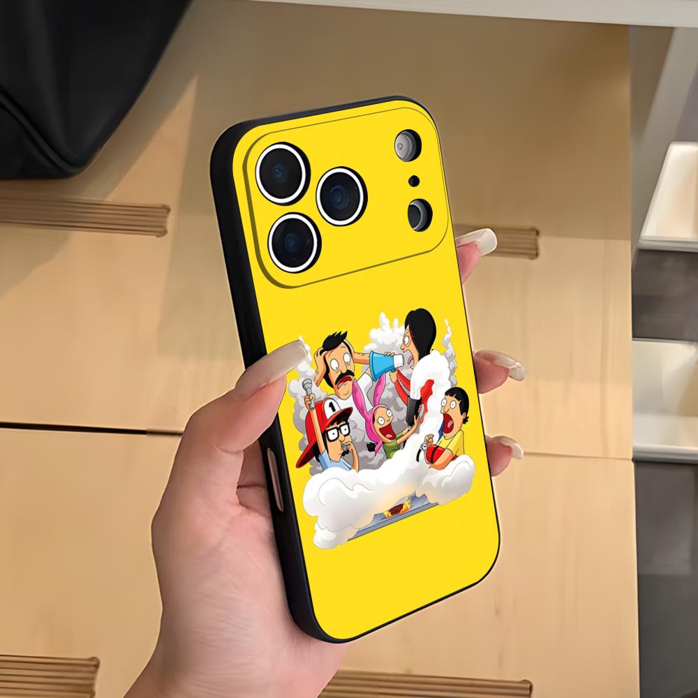 Coque de téléphone B-Bobs B-Burgers Pour IPhone 17 Air 16 E Pro Max 15 14 13 Mini 12 Pro 11 Max Plus Coque Souple Noire