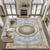 White European Marble Soft Living Room Carpet Home Decoration Light Luxury Fluffy Rug Easy Cleaning Non-slip Large Floor Mats