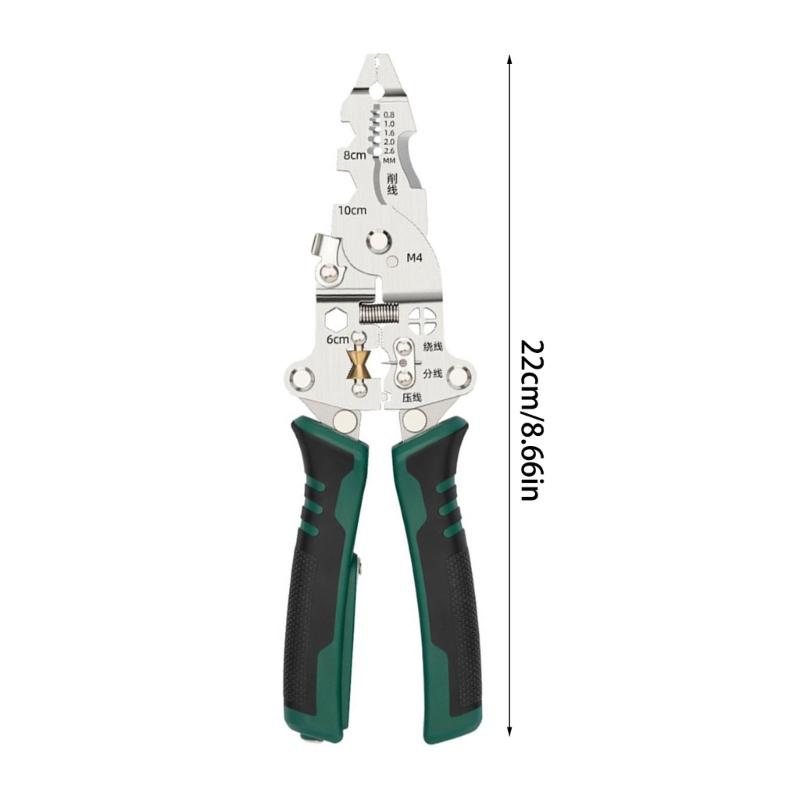 Professional 3 In 1 Wire Stripping Tool with Voltages Detection and Accuracy Cutting Blade for Electricians and DIY Projects