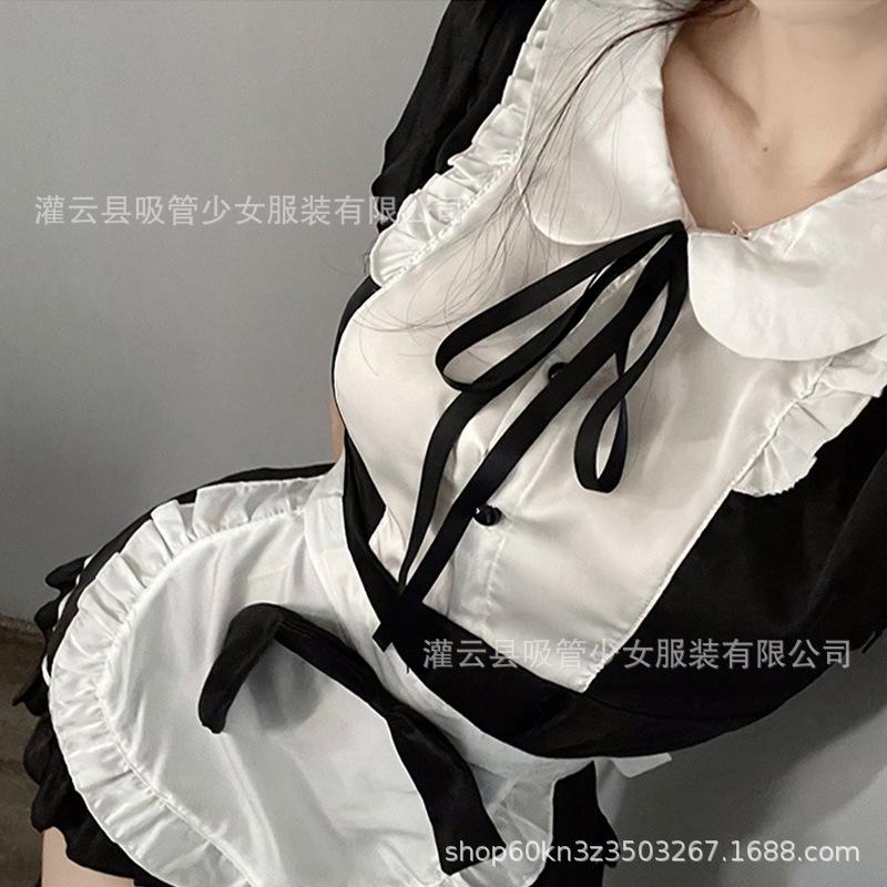 Sexy lingerie sexy maid age-reducing bow waist dress pure temptation