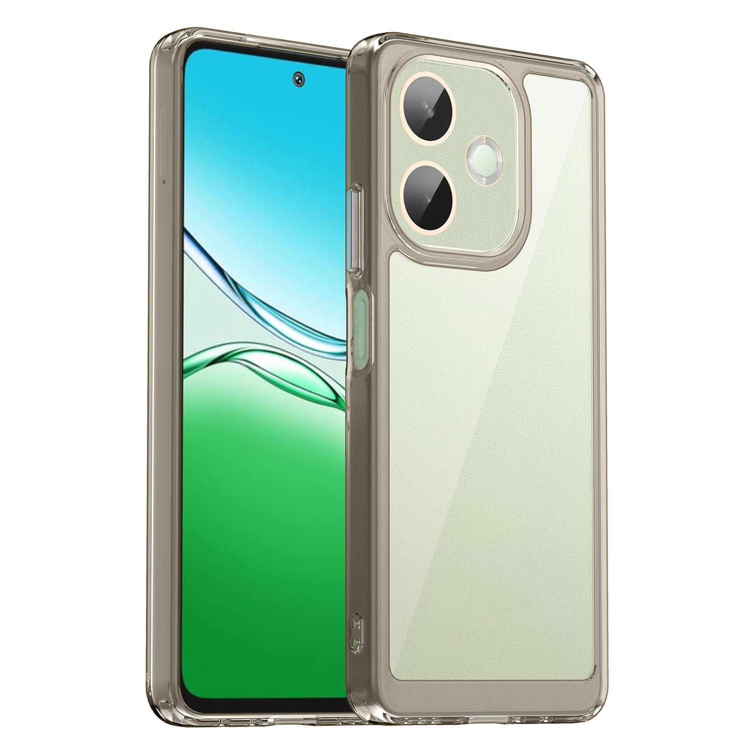 

For Oppo A5 Pro 5G/A5 Pro 4G/A5 Energy Case TPU+Acrylic Protective Clear Phone Cover Transparent Grey