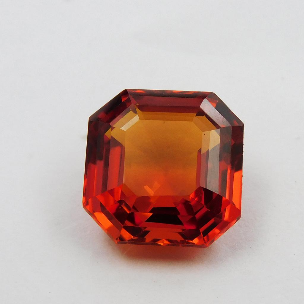 Natural Orange Sapphire 10.50 Carat Perfect Square Cut Loose Gemstones
