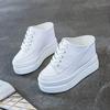 11cm Genuine Leather Fashion Height Increasing Females Lady Casual Platform Wedge Women Slip On Shoe Summer