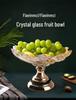 European Style Large Crystal Glass Fruit and Snack Plate for Home Living Room Coffee Table